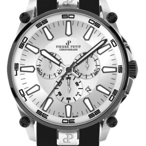 Pierre Petit Chronograph Le Mans silber/ schwarz Swiss Made