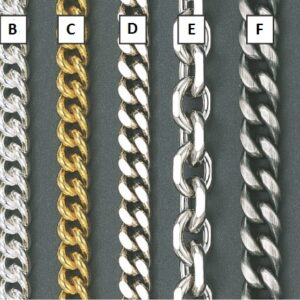 Taschenuhrkette Panzerkette versilbert 30cm