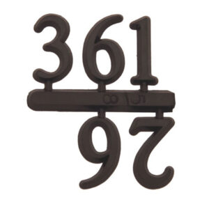 Zahlensatz 3-6-9-12 Kunststoff 10mm schwarz arabische Zahlen