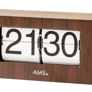 AMS Quarz-Tischuhr Nussbaum