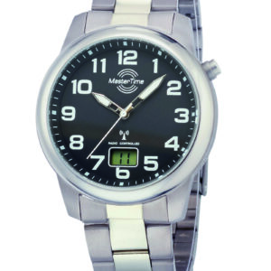 MasterTime Herren-Funkuhr Titan schwarz Ø 41mm - MTGT-10651-50M