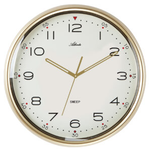 Atlanta 4469 gold Wanduhr schl. Sekunde ABS Gehäuse