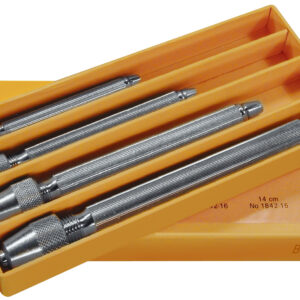 Bergeon Stiftenklöbchen-Satz 4 Stück 0-5 mm Kopf viereckig