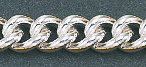 Taschenuhrkette Panzerkette versilbert 30cm