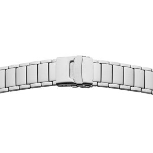 Metallband Edelstahl 22mm weiß satiniert