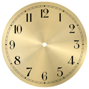 Zifferblatt Ø 220 mm gelb arabisch Alu St. 0,5 ML