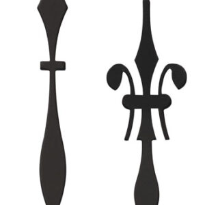 4-Kant Zeiger, Antik schwarz Minuten-L. 43/30