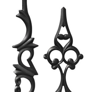 4-Kant Zeiger, Antik schwarz Minuten-L. 69/47