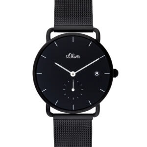 s.Oliver SO-3713-MQ Edelstahl schwarz 18mm