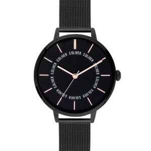 s.Oliver SO-3697-MQ Edelstahl schwarz 12mm