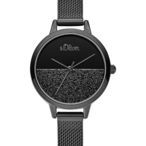 s.Oliver SO-3744-LQ Edelstahl schwarz 10mm