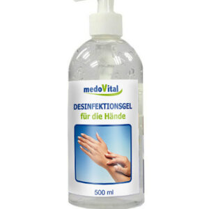 Desinfektionsgel in Spender für die Hände, 500ml