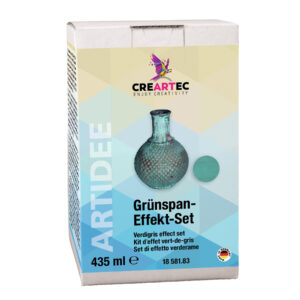 Komplettset Metallgrund gold mit Grünspaneffekt