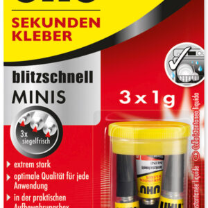 UHU Sekundenkleber Blitzschnell Minis 3g
