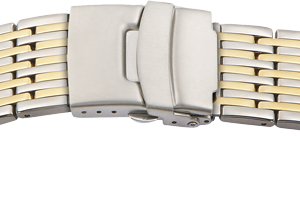 Metallband Edelstahl 24mm bicolor poliert