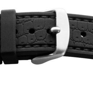 Silikon-Kautschuk-Band 18 mm, schwarze Ziernaht