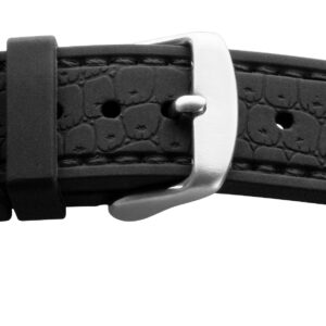 Silikon-Kautschuk-Band 22 mm, schwarze Ziernaht