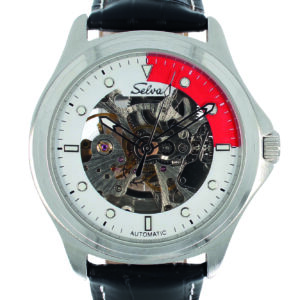 SELVA Herren-Armbanduhr »Ivo« - creme-rot