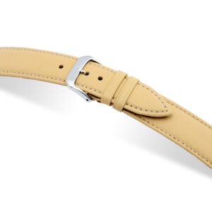 SELVA Lederband zum einfachen Wechseln 16mm sand mit Naht - MADE IN GERMANY