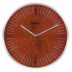 Atlanta 4530/18 Wanduhr kupfer/ rost