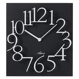 Atlanta 4511/7 Wanduhr Quarz schwarz