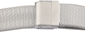 Quick Release Milaneise-Metallband Edelstahl 22mm weiß satiniert