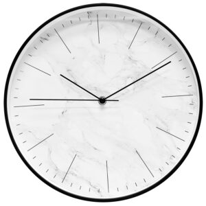 TECHNOLINE Quarz-Wanduhr im Marmordesign, schwarz