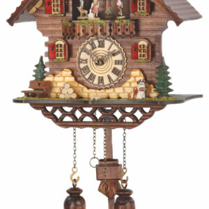 Kuckucksuhr Wiesental mit 12 Melodien und drehenden Tänzern