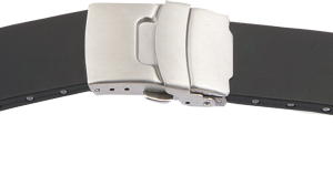 Kautschukband 20 mm schwarz mit Faltschließe