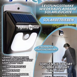 Solarlampe mit eingebautem Bewegungsmelder