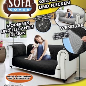 Sofa Cover - Schutz gegen Schmutz und Flecken - schwarz für 1-Sitzer