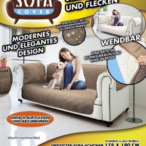 Sofa Cover - Schutz gegen Schmutz und Flecken - braun für 1-Sitzer