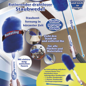 Original Instant Duster Pro - der rotierende, drahtlose Staubwedel
