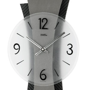 AMS Quarz-Wanduhr Remini, Carbon