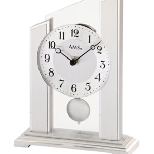 AMS Quarz-Pendeltischuhr Holz lackiert