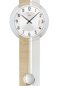 AMS Quarz-Pendelwanduhr Sonoma / Alu