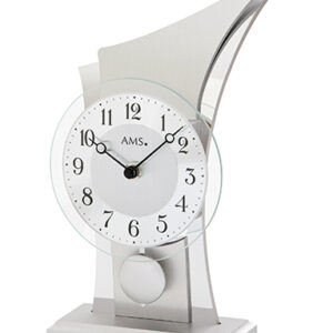 AMS Quarz-Pendeltischuhr Aluminium