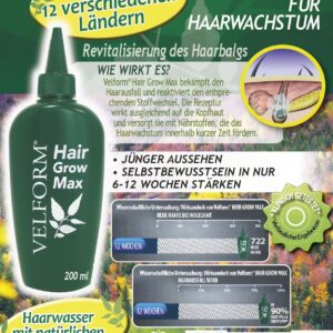 Velform Hair Grow Max - Haarwuchsmittel - 200ml