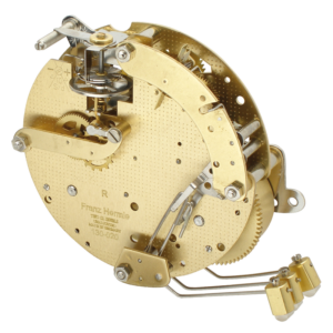 Tischuhrwerk Hermle 130-020, 8-Tage, Schwebe-Unruh, Schlag auf Gong
