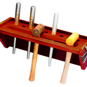 Riegel- und Hammerständer aus rotem MDF