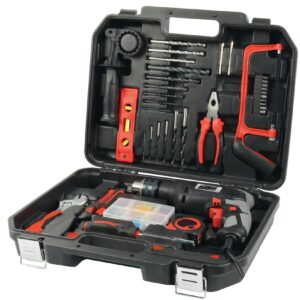 BRÜDER MANNESMANN Elektronik-Bohrmaschine mit Werkzeug-Sortiment