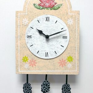 Pendel-Schilderuhr creme