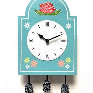 Pendel-Schilderuhr blau