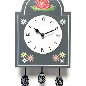 Pendel-Schilderuhr grau