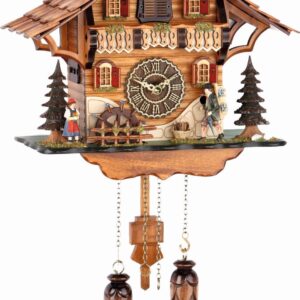 Kuckucksuhr Aachquell mit 12 Melodien und drehenden Elementen