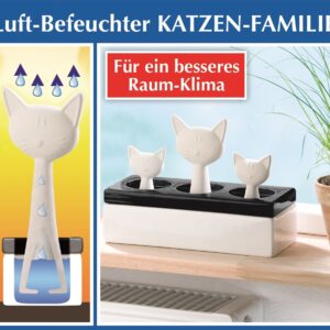 Luftbefeuchter Katzenfamilie für angenehmes Raumklima