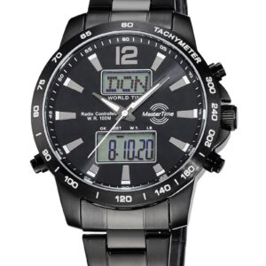 EXKLUSIV-ANGEBOT: MasterTime Herren-Funkuhr Specialist World Timer - MTGS-10713-42M