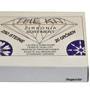 Sortiment Zirkonia weiß, rund Ø 1,00 bis Ø 6,50