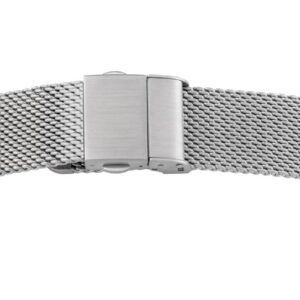 Quick Release Milaneise-Metallband Edelstahl 20mm weiß satiniert