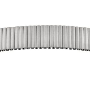 Quick Release Flex-Metallband Edelstahl 18mm weiß satiniert